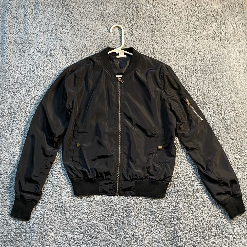 Black bomber jacket